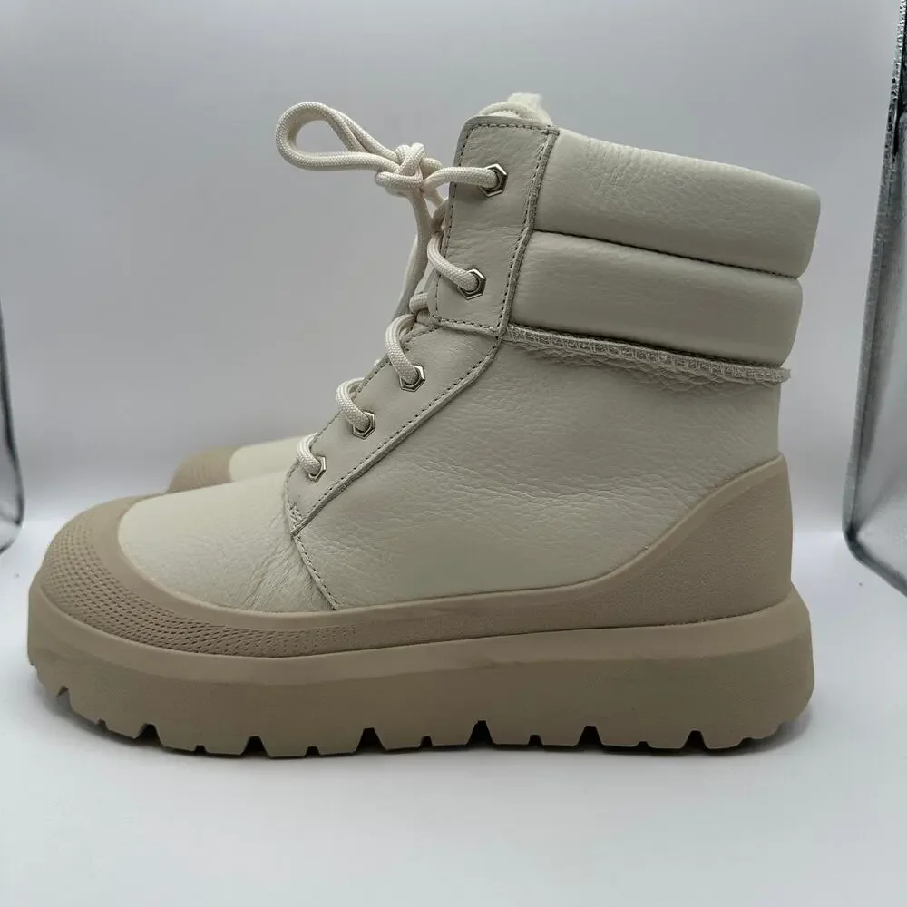 UGG Neumel High Men's 4 Weather Hybrid Leather Boots Birch/White 1158208